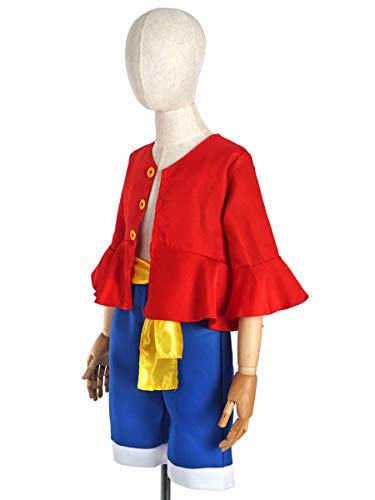 CoolChange One P. kinderkostuum van Monkey D. Ruffy volgens de tijdsprong | jas en broek | maat: 120 - Image 5