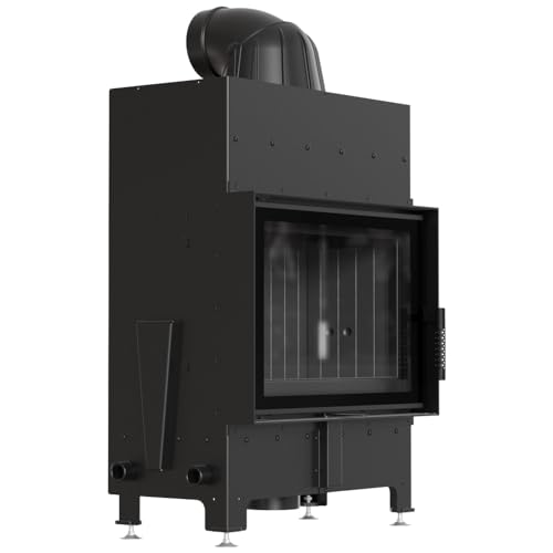 KRATKI Luftkamin Floki S einfach 8 kW Ø 160 mit schwarzem Thermotec und Verschluss