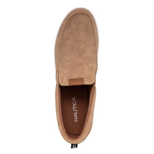 Image of Nautica Men's Slip-On Loafers Casual Moc Toe Sneakers Boat Shoes Slipper for Men - Lightweight & Comfortable - Derwin