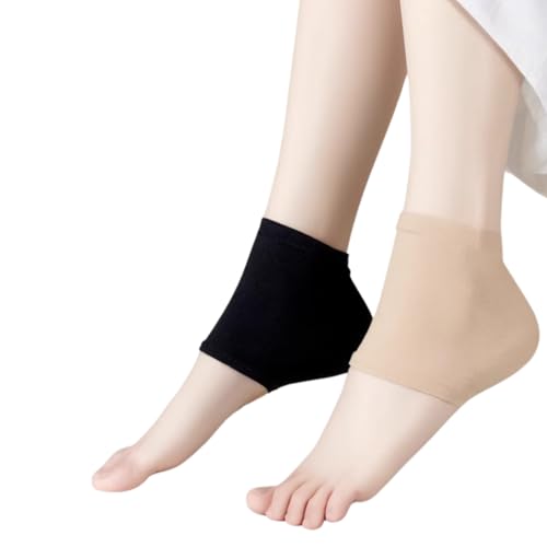 4足組 かかとケア靴下 かかと保湿ソックス シリコン 角質ケア ひび割れ つるつる かかと保護サポーター 男女兼用 就寝時間 (ベージュ)