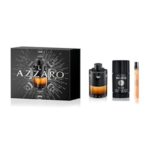 Azzaro The Most Wanted Parfum – Intense Mens Cologne Gift Set – 3-Piece Set Includes Full Size Fragrance (3.3 fl oz) + Travel Size Spray (0.34 fl oz) + Deodorant Stick (2.7 oz)