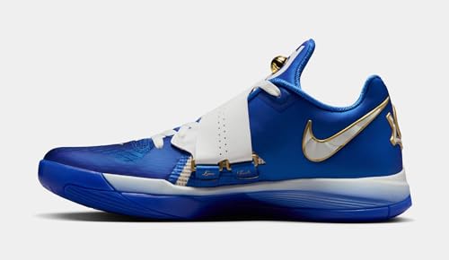 Image of Zoom KD 4 MVP Mens Basketball Shoes (Hyper Royal /Summit White /Metallic Gold) (FZ3540-400, Blue /White) Size 6