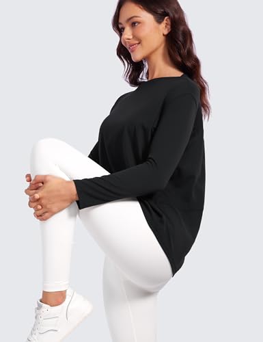 CRZ YOGA Butterluxe-Light Long Sleeve Workout Tops for Women Loose Fit Athletic Yoga Shirts Casual Relaxed Fall Shirt4