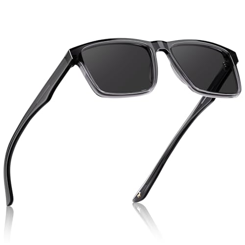 Image of CARFIA Retro Acetate Mens Sunglasses Polarized Classic Square Sun Glasses CA62162