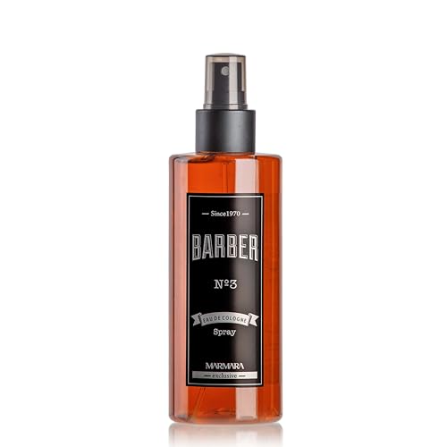 BARBER MARMARA No.3 Eau de Cologne Uomo Pump-Spray Men (1x 250ml) After Shave Men - Acqua profumata - Acqua di Colonia da uomo - Profumo da barbiere - dopo barba - dopo la rasatura - lunga durata
