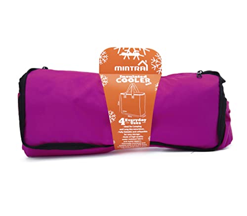 Image of Mintra Insulated Cooler Bag - 14.5inH x 15.75inW x 6.5inD - Beach Bag, Large Reusable Bag for Shopping, Groceries, Picnics, Camping, Beach, Parties, Drinks, Beer, Water