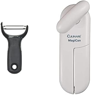 OXO Good Grips Y Peeler & Culinare C10015 MagiCan Tin Opener | White | Plastic/Stainless Steel | Manual Can Opener | Comfortable Handle for Safety and Ease