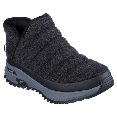Skechers Womens Arch Fit Discover - Glamper Boots Size 7 5 Black Charcoal Textile Vegan