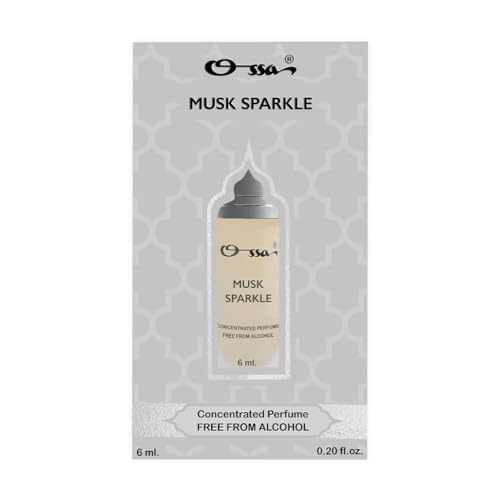 Image of Ossa Musk Sparkle Concentrated Perfume 6ml | Alcohol Free Roll On Attar For Men And Women | Premium Long Lasting Unisex Fragrance With Bergamot, Jasmine & Vetiver | Comprehensive All-Day Scent