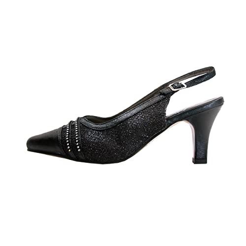 Floral Janice Women's Wide Width Dress Slingback Pumps3