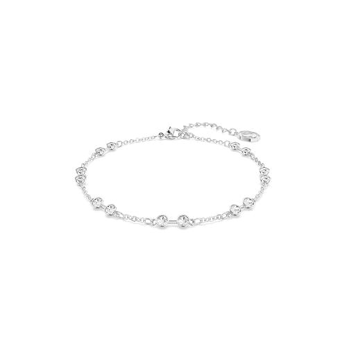 Swarovski Remix Collection strand, Round cut, clear, Rhodium finish