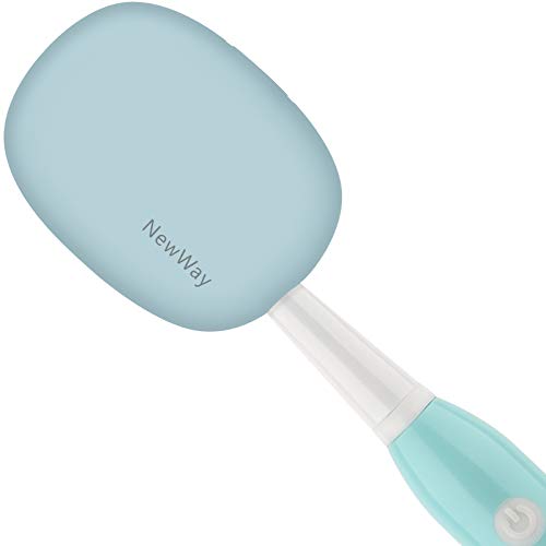 NewWay Mini UVC Toothbrush Cover Rechargeable Travel Toothbrush Case with Holder and Silicone Cover for Houshold and Traving or Business Trip Blue