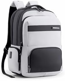 American Tourister Verve 17" Laptop Backpack | USB Charging Port | Smart Trolley Sleeve | Hidden Pocket | Tractum Suspension Straps | Office Bag for Men and Women | Cool White | 1 Year Global Warranty