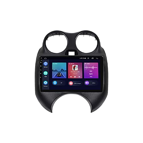 Android 11 Radio de Coche para Nissan March MICRA 2010-2013 con 9" Pantalla Táctil, Autoradio Car Navigation Reproductor Multimedia estéreo GPS Radio Supporta MirrorLink Mandos Volante Cover