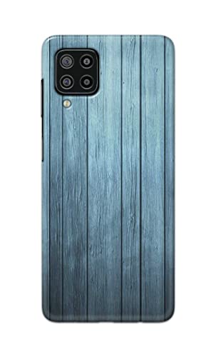 Image of Printed Hard Back Cover Case for Samsung Galaxy F22 4G | Samsung Galaxy M22 4G Back Cover (Wooden Blue) -702