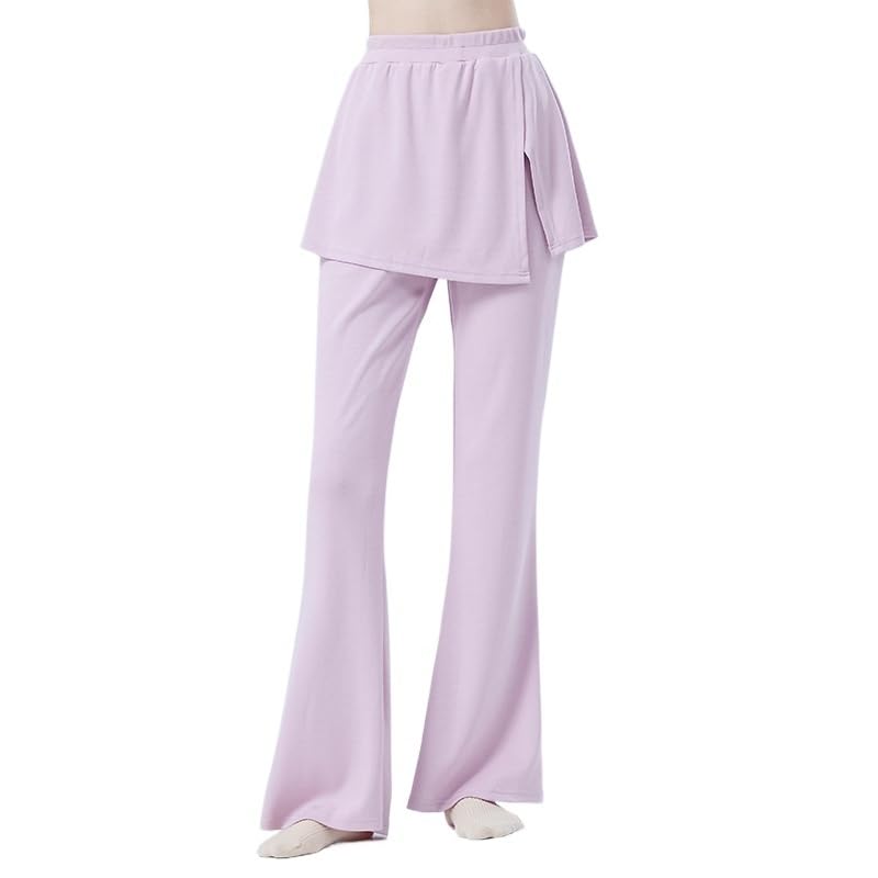 Pantalones de baile para ballet y yoga LATEAU fluidos de cintura elástica