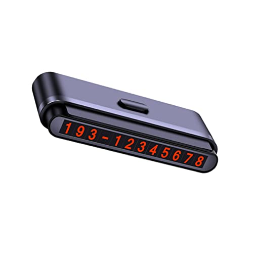 BUGUUYO Car Temporary Parking Tag Diy Luminous Night Light Phone Number Tag Easy Install Hidden Parking Disk