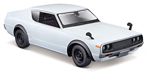Maisto 1973 Nissan Skyline 2000GT-R Classic Super Car – 1:24 Scale – Incredibly Detailed Die-Cast Replica Collectible Model Vehicle, Silver