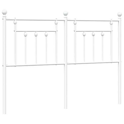 vidaXL Tête de lit métal Blanc 140 cm