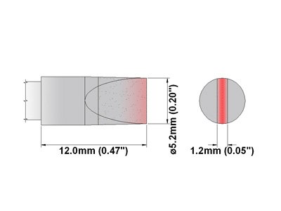 Image of Thermaltronics M8CH052 Chisel 30deg 5.20mm (0.20in)
