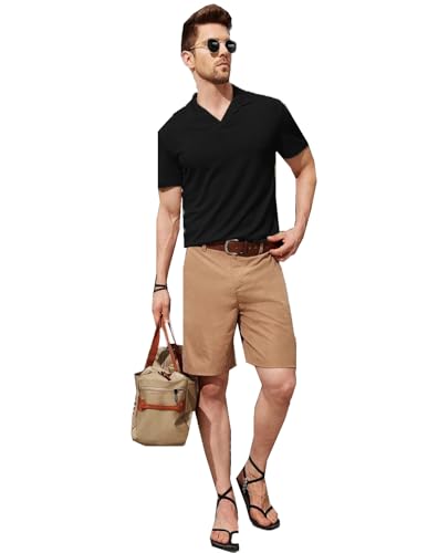 Image of Men's Ribbed Polo Tshirt (42, Black)