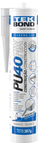 Cola Silicone Adesivo Pu40fix Branco Cartucho 387g Tekbond