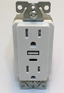 Eaton/Cooper TRUSBAC15BK-BOX USB A&C Charger w/Duplex Receptacle