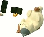 Support de téléphone Cat, Support de Téléphone Résine mignon pour Bureau, Mini Cat Lover Gift, Support de téléphone non-dérapant pour Smartphones, Décor de bureau compact (3.3 x 2.3 x 2.0 Pouces blanches)