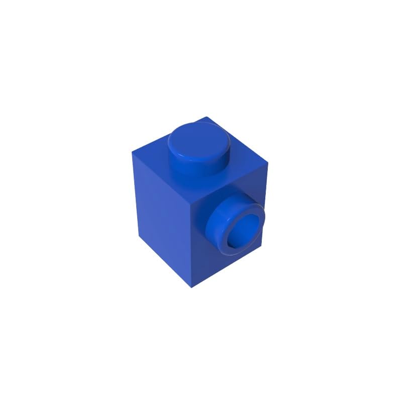 Gobricks GDS-635 Brick Special 1x1 with Stud on 1 Side 50PCS Compatible with Lego Toy 87087 DIY Parts and MOC Components for Major Brick Brands Color:Blue โ image 1