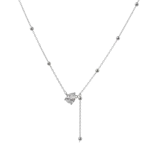 Collier Y2K long anti-ternissement chaîne double couche qui affine le cou