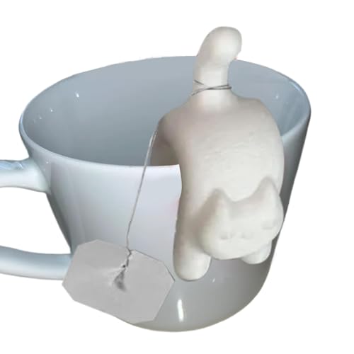 Support de Sachet de thé en Forme de Chat, Organiseur de thé pour Chat, Facile à Nettoyer, Compact et Fonctionnel, 7 x 2,8 x 3,8 cm, pour Les Amateurs d', Usage Quotidien