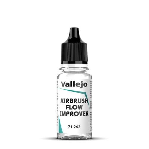 Vallejo Airbrush Flow Improver, Enhances Paint Flow for Airbrushing, 18 ml, Ideal for Smooth Application and Detail Work