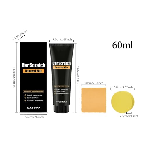 Effaceur de rayures pour voitures kit complet 60g avec éponge de polissage incluse