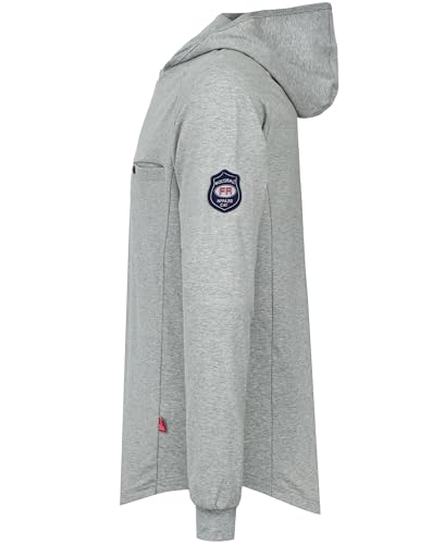 Image of BOCOMAL FR Hooded T Shirts Utility Pocket Fire Resistant Summer Hoodie CAT2