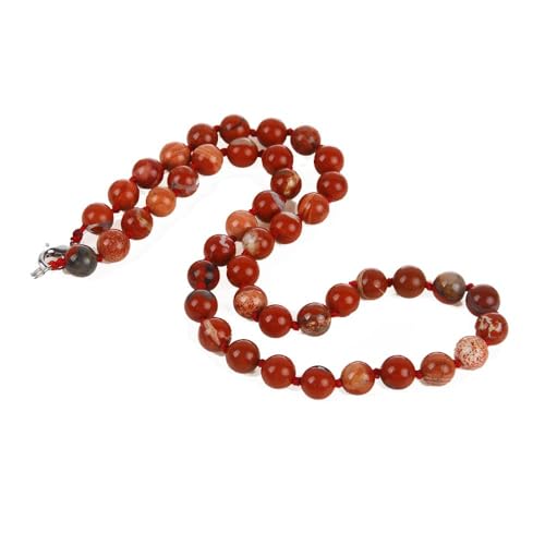 Collier jaspe rouge 8mm : offrez un cadeau élégant et fait main à une femme unique