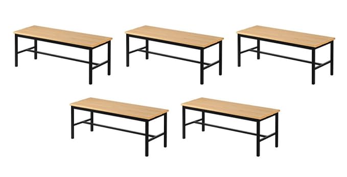 Pack 4 Bancos de Vestuario 620 - Montado (1600x400x450mm)