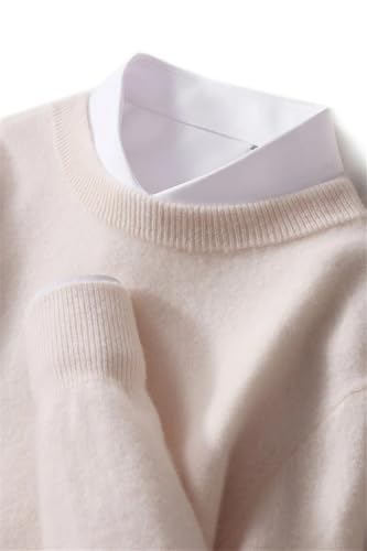 Dvbfufv Men's Spring Autumn Merino Wool Pullover Sweater Men Clothing O-Neck Long-Sleeve Basic Knit Sweater3