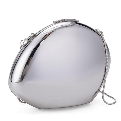 Pochette de soirée pour femme en métal réfléchissant sac à main de mariage
