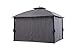 Sunjoy 12' x 10' Mirage Soft top Gazebo with Netting and Curtain, Gray/Black Trim