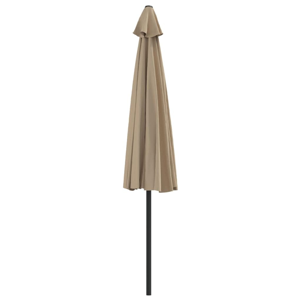 vidaXL Balkonschirm Sonnenschirm Terrassenschirm Alu-Mast Taupe 300×150 cm Halb