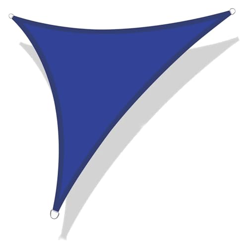 Dreieckiges Sonnensegel für den Außenbereich, 3,6 x 3,6 x 3,6 m, UV-Schutz für Terrassen, Gärten, Rasenflächen, Pools und Camping, blaues Vordach für Zelte und Veranstaltungen im Freien