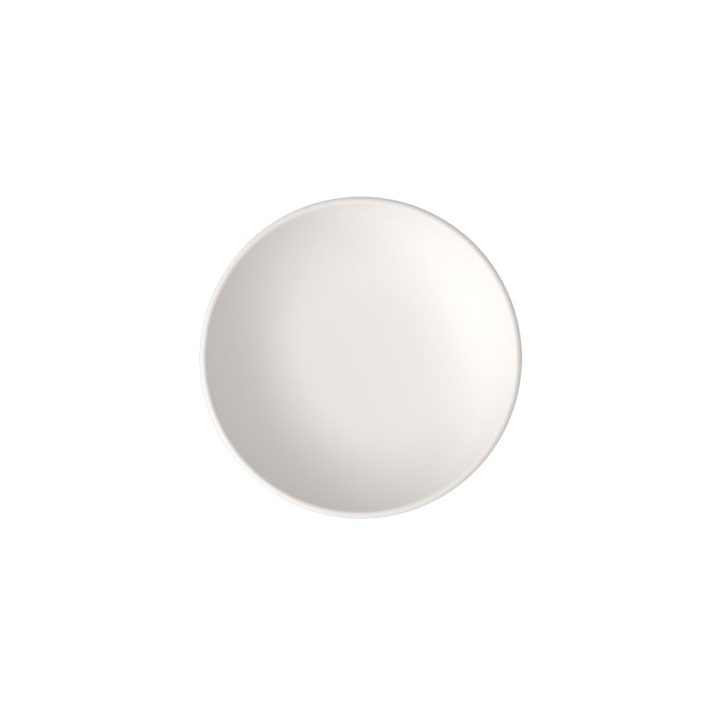 Villeroy & Boch Manufacture Rock Blanc Dessert Bowl, Premium Porcelain, Made in Germany, Dishwasher and Microwave Safe, Matte Slate-Look, Small Ceramic Bowl for Desserts & Snacks, Rich Creamy White