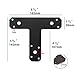 Post to Beam Connectors, Mending Flat Straight Steel Repair Fixing T Bracket 6 pcs Black T Tie Plates