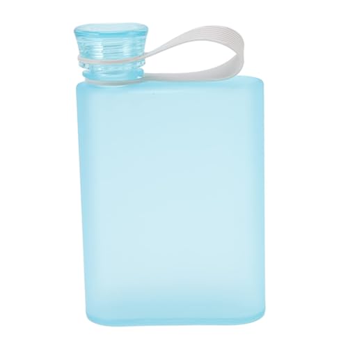 Bouteille plate réutilisable gain de place eau carrée bleu sport - 8