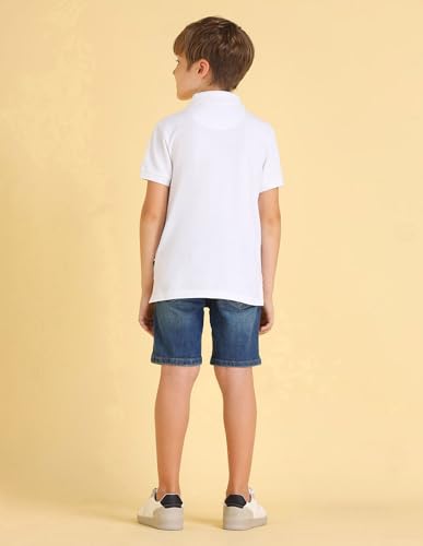 Image of U.S. Polo ASSN. Knitted Boys Polo T-Shirts - Soft Cotton Fabric, Ribbed Polo Collar, Regular Fit T Shirt for Kids