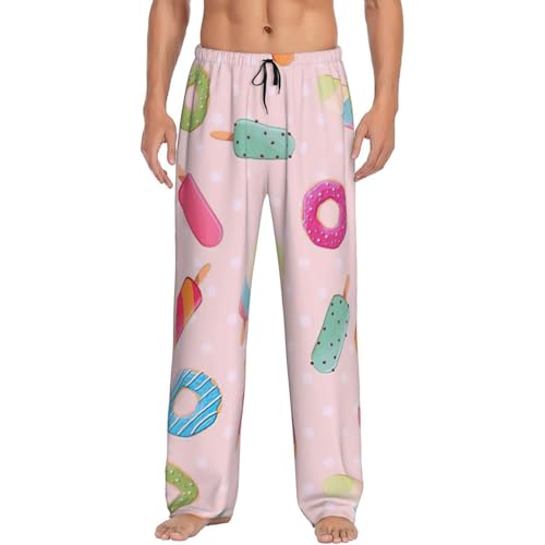 Pantalon de pyjama coloré pour homme avec poches et cordon de serrage
