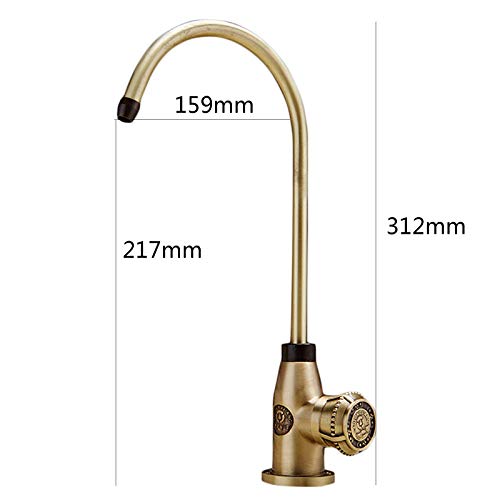Robinet évier cuisine laiton antique orientable pour optimiser l'espace de lavage profond - 8