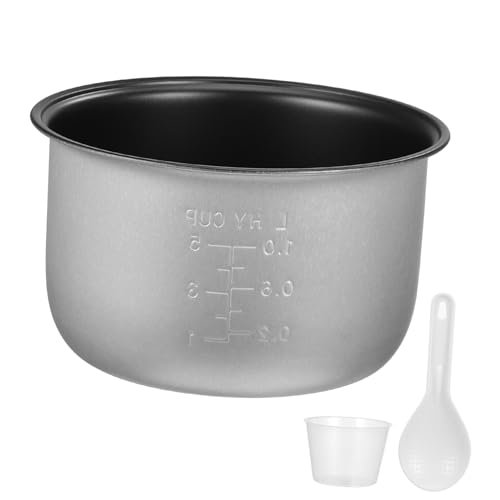 LALADEFIEE Olla Interior para Arrocera Antiadherente de Aleación de Aluminio Olla para Cocinar Arroz y Repostería para Uso Doméstico con Medidor Práctico