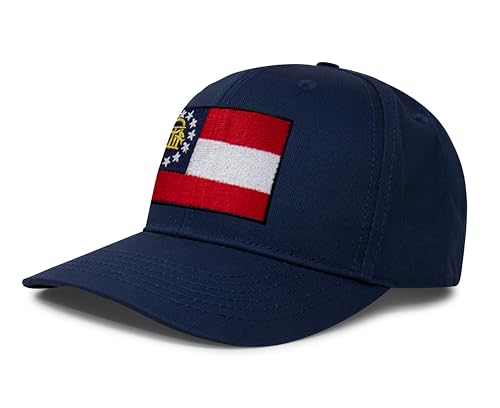Image of International Tie State Hat for Men and Women, Adjustable Snapback Trucker Baseball Cap with Embroidered Patch