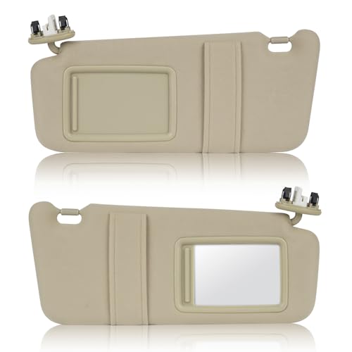Left & Right Sun Visor with Light for Toyota Camry 2007-2011 with Sunroof, Driver & Passenger Side Beige Sunvisor Replace 74320-06800-B0 74310-06800-B0 by Aeagle - Used condition - US$33.34
